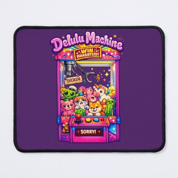 Item preview, Delulu Machine – Win Guaranteed (broken) Claw Machine Art designed and sold by StrayaDesign.