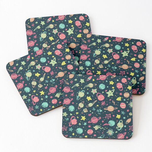 Item preview, Whimsical Galaxy: Hand-Drawn Retro Space Pattern designed and sold by VibranPalette.