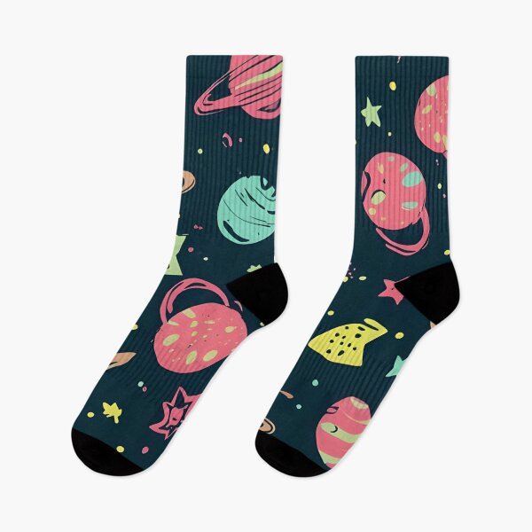 Item preview, Whimsical Galaxy: Hand-Drawn Retro Space Pattern designed and sold by VibranPalette.