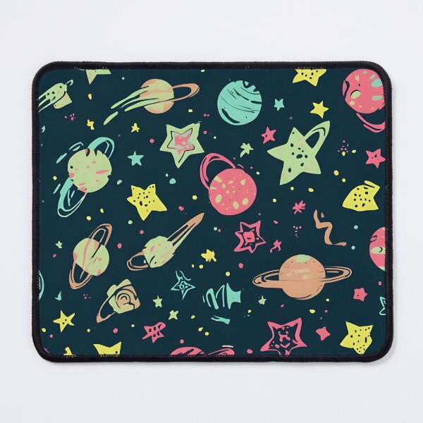 Item preview, Whimsical Galaxy: Hand-Drawn Retro Space Pattern designed and sold by VibranPalette.
