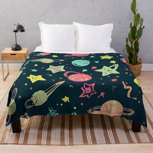 Item preview, Whimsical Galaxy: Hand-Drawn Retro Space Pattern designed and sold by VibranPalette.