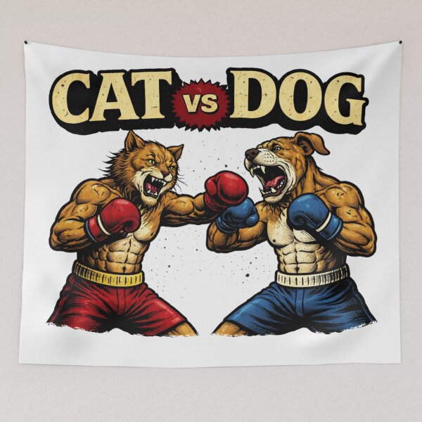 Item preview, Cat fighting a dog designed and sold by FoxstarRavas.