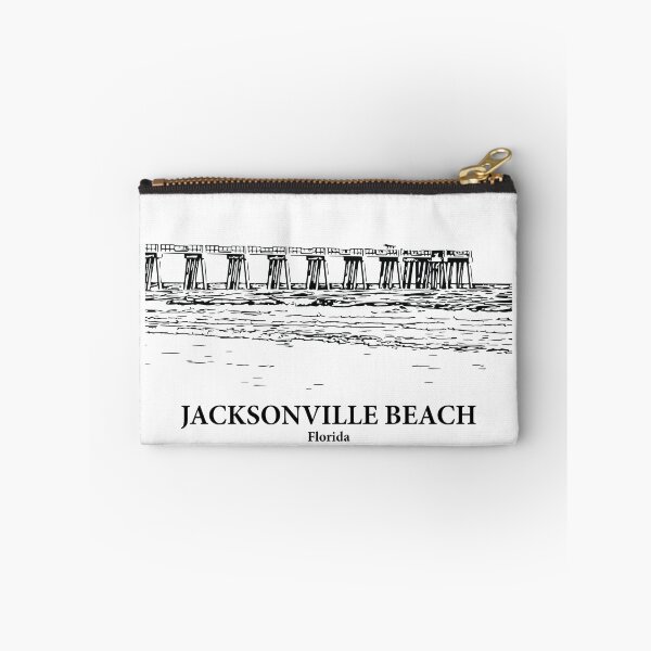 Item preview, Jacksonville Beach FL - Ink Cityscape Illustration designed and sold by Lakeric Cityscapes.