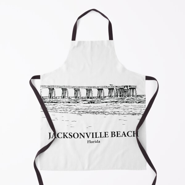 Item preview, Jacksonville Beach FL - Ink Cityscape Illustration designed and sold by Lakeric Cityscapes.