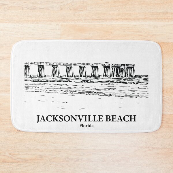 Item preview, Jacksonville Beach FL - Ink Cityscape Illustration designed and sold by Lakeric Cityscapes.