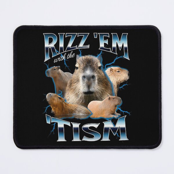 Item preview, Autism Funny Rizz Em With The Tism Meme Autistic Capybara T-Shirt designed and sold by VillociShop.