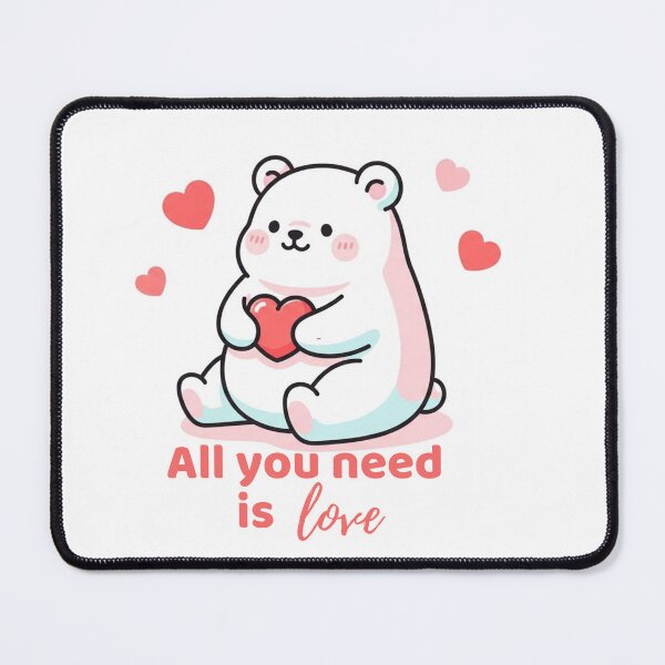 Item preview, Cute Valentine Bear – All You Need Is Love Kawaii Art designed and sold by soletstudio.