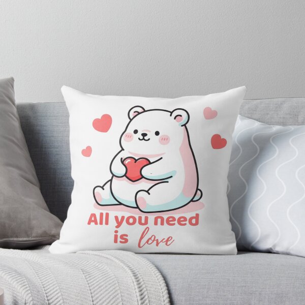 Item preview, Cute Valentine Bear – All You Need Is Love Kawaii Art designed and sold by soletstudio.