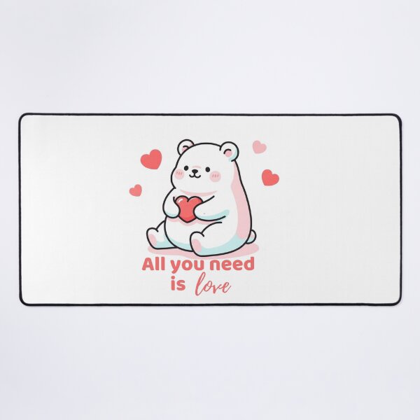 Item preview, Cute Valentine Bear – All You Need Is Love Kawaii Art designed and sold by soletstudio.