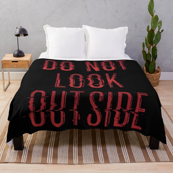 Item preview, Do Not Look Outside – Psychological Horror Typography Design designed and sold by Uglyandcute.