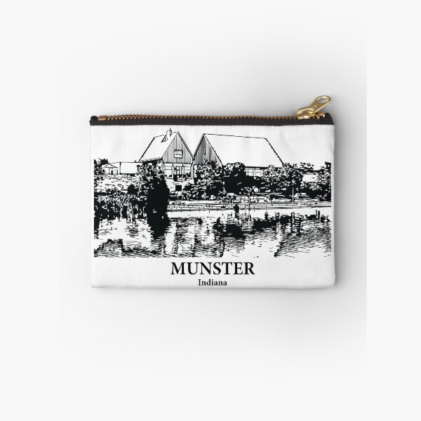 Item preview, Munster IN - Ink Cityscape Illustration designed and sold by Lakeric.
