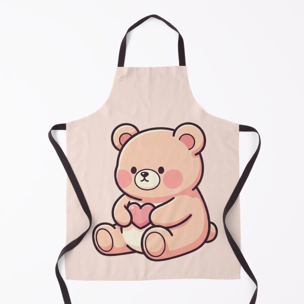 Item preview, Cute Kawaii Teddy Bear Holding a Heart – Sweet Pastel Illustration designed and sold by soletstudio.