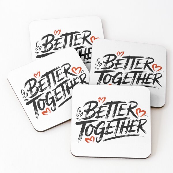 Item preview, Better Together Hand Lettered Quote – Love & Relationship Typography Design designed and sold by KRStyleClub.