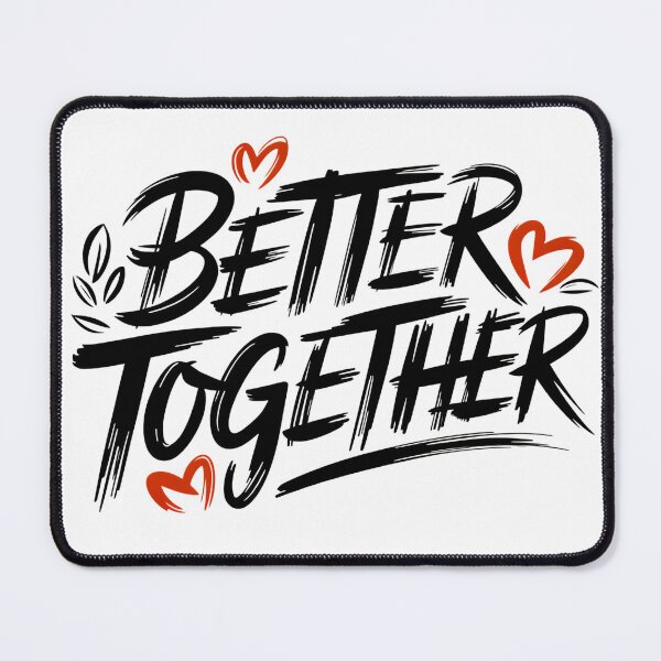 Item preview, Better Together Hand Lettered Quote – Love & Relationship Typography Design designed and sold by KRStyleClub.
