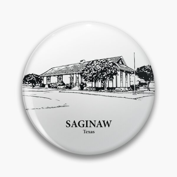 Item preview, Saginaw TX - Ink Cityscape Illustration designed and sold by Lakeric.