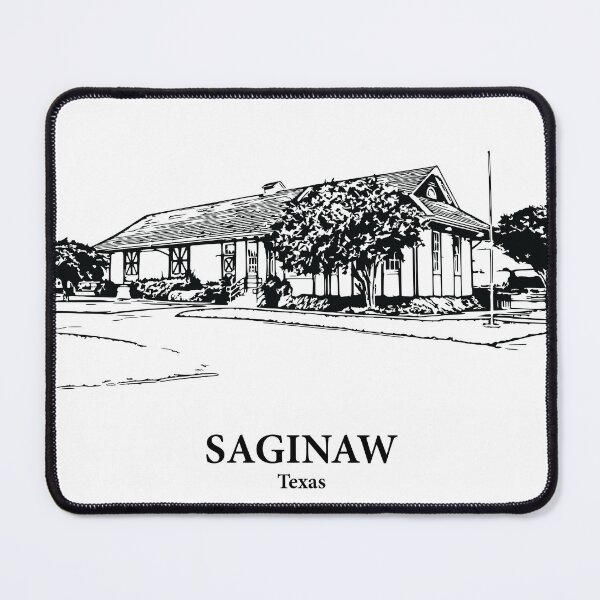 Item preview, Saginaw TX - Ink Cityscape Illustration designed and sold by Lakeric.