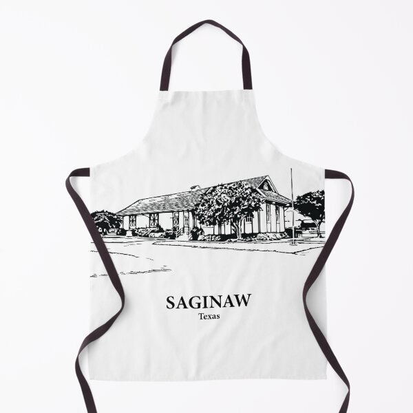 Item preview, Saginaw TX - Ink Cityscape Illustration designed and sold by Lakeric Cityscapes.