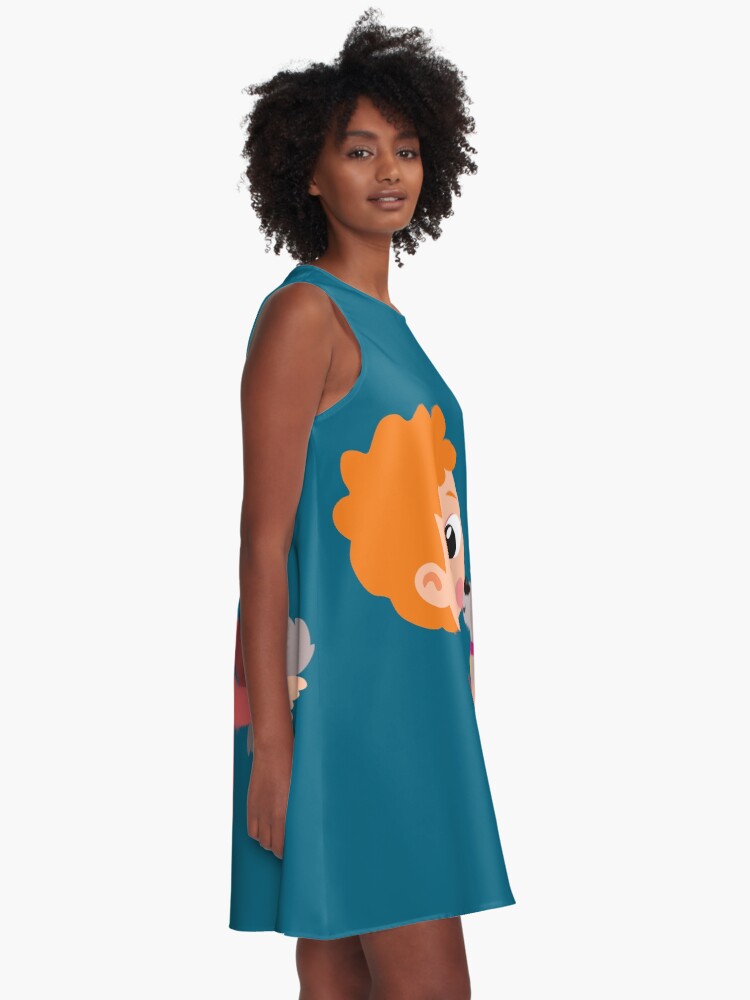 Alternate view of Boy with little dog A-Line Dress