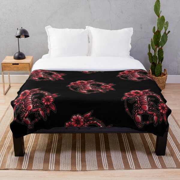 Item preview, scorpion & desert sunflowers (red) designed and sold by Rumcherry Art.