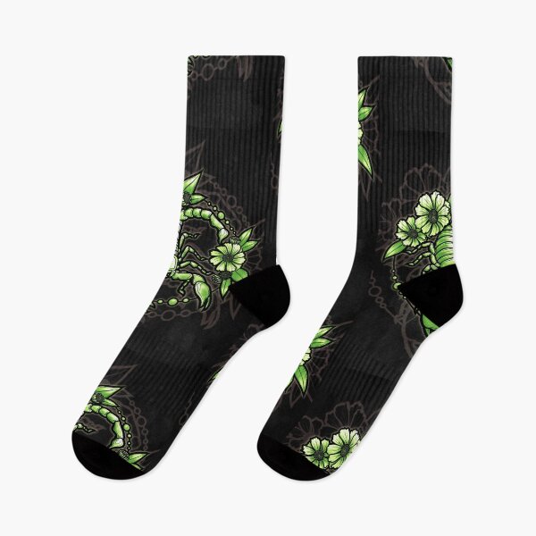Item preview, scorpion & desert sunflowers (green) designed and sold by Rumcherry Art.