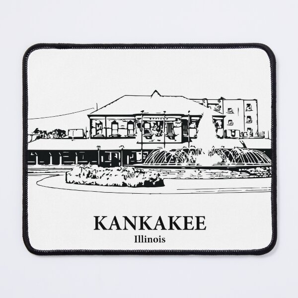 Item preview, Kankakee IL - Ink Cityscape Illustration designed and sold by Lakeric Cityscapes.