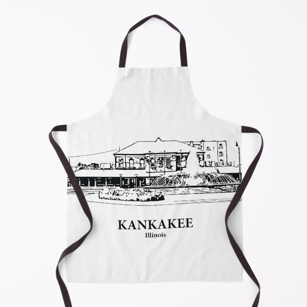 Item preview, Kankakee IL - Ink Cityscape Illustration designed and sold by Lakeric Cityscapes.