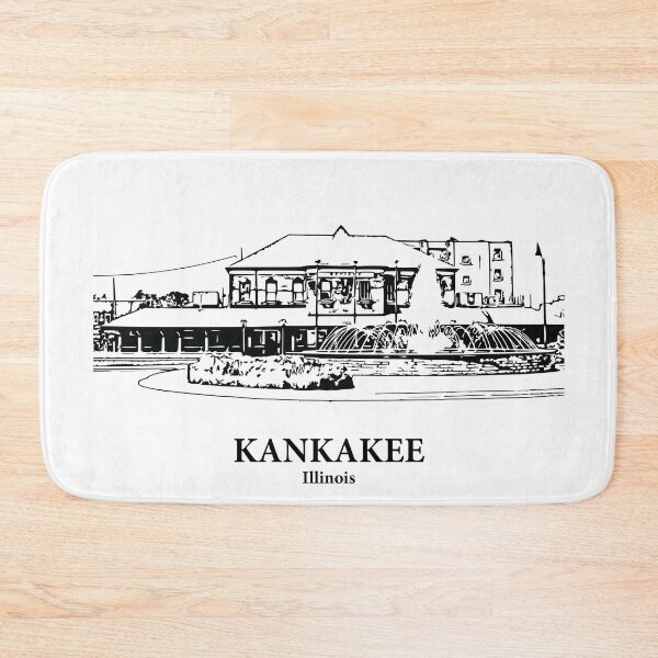 Item preview, Kankakee IL - Ink Cityscape Illustration designed and sold by Lakeric Cityscapes.