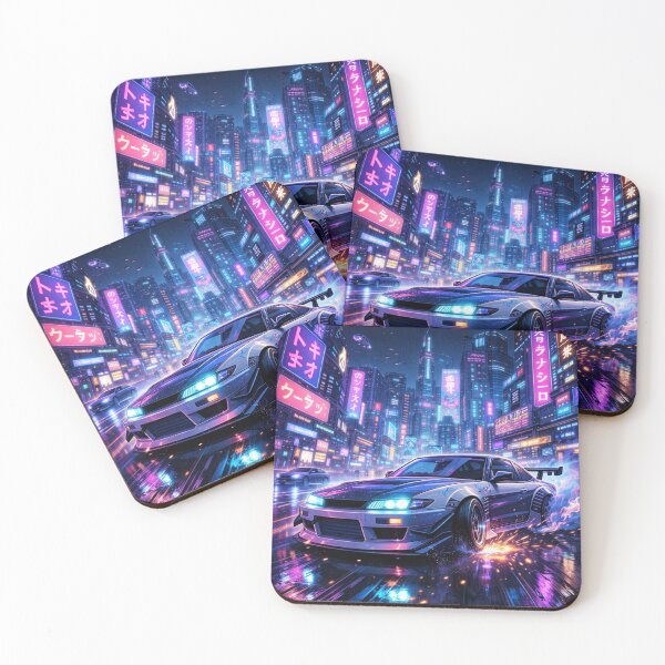 Item preview, Cyberpunk R34 Skyline Drift Night – JDM Anime Style designed and sold by VaporTokyo.