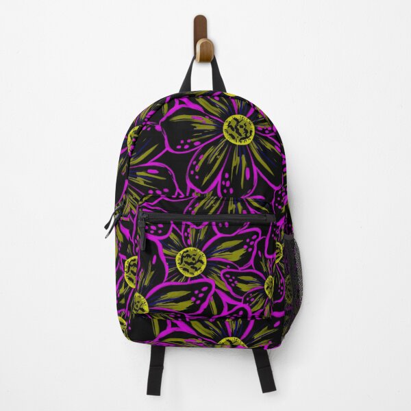 Item preview, Expressive Bold Painterly Florals Tropical Neon Electric Mauve Magenta Lime designed and sold by thecolorbirdie.