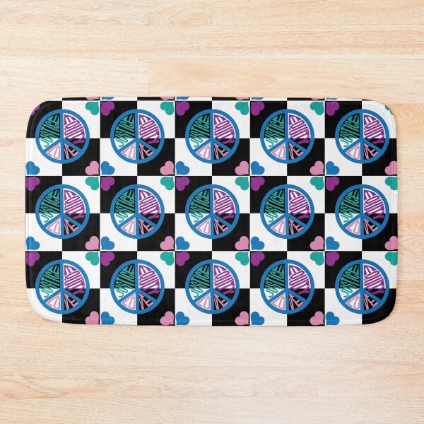Item preview, Peace Checkers Large Jewel Tones designed and sold by Digitalmyth's Designs.