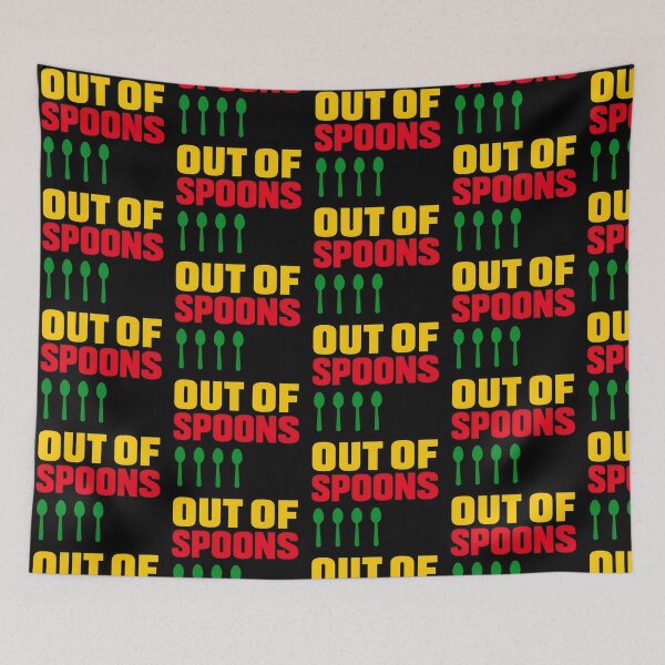 Item preview, Out of Spoons Burnout Humor Design designed and sold by TeeTimeTreasure.