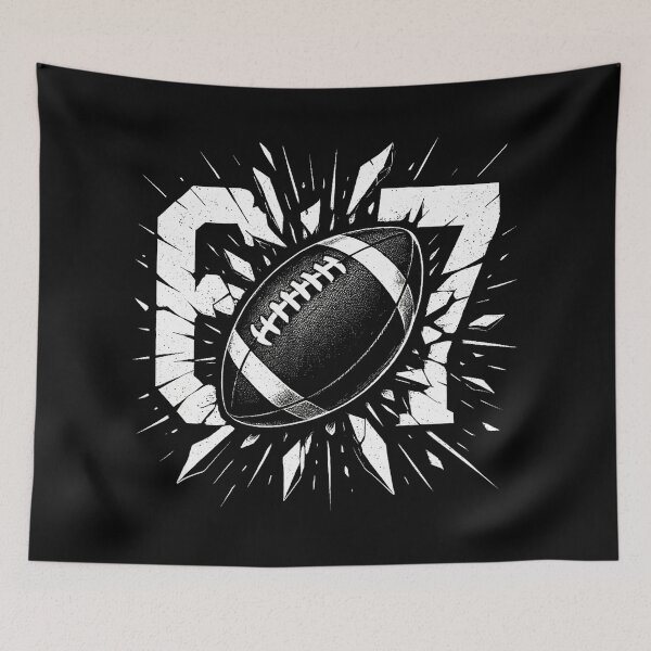 Item preview, 67 Six Seven Football Rugby Gen Alpha Brainrot Meme  designed and sold by GabrieSketcham.