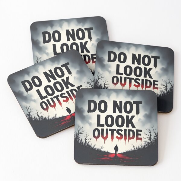 Item preview, Do Not Look Outside – Psychological Horror Typography Design designed and sold by Uglyandcute.
