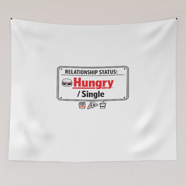 Item preview, Relationship Status Hungry Single Funny T-Shirt | Food Lover Meme Tee | Single Life Humor Shirt designed and sold by GlobalDesignUnlimited.