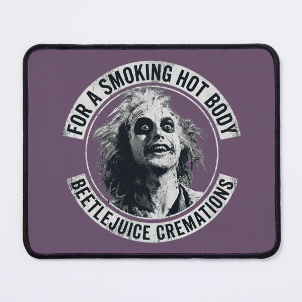 Item preview, THE GHOST WITH THE MOST - SMOKING HOT BODY CREMATION SERVICE black text designed and sold by Big Bang Canvas.