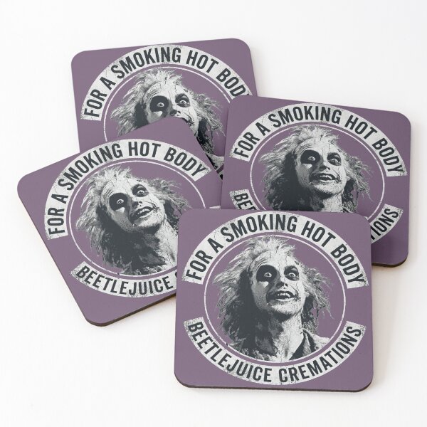 Item preview, THE GHOST WITH THE MOST - SMOKING HOT BODY CREMATION SERVICE black text designed and sold by Big Bang Canvas.