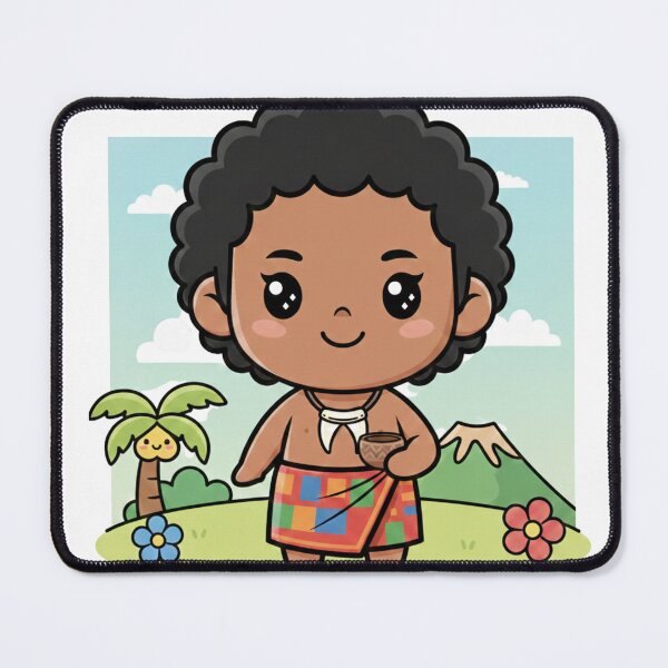 Item preview, Cute Island Character with Kava Bowl designed and sold by Waddamurrkay.