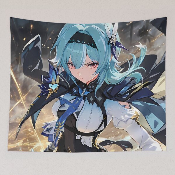Item preview, Eula Genshin Impact Ice Sword Warrior Action Pose designed and sold by Tokyonomad.