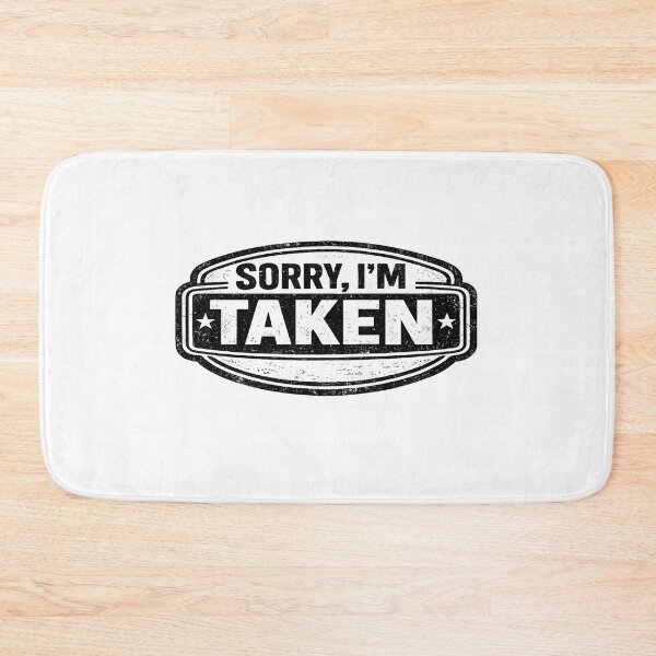 Item preview, Sorry I’m Taken T-Shirt – Funny Relationship Status Stamp Design, designed and sold by GlobalDesignUnlimited.