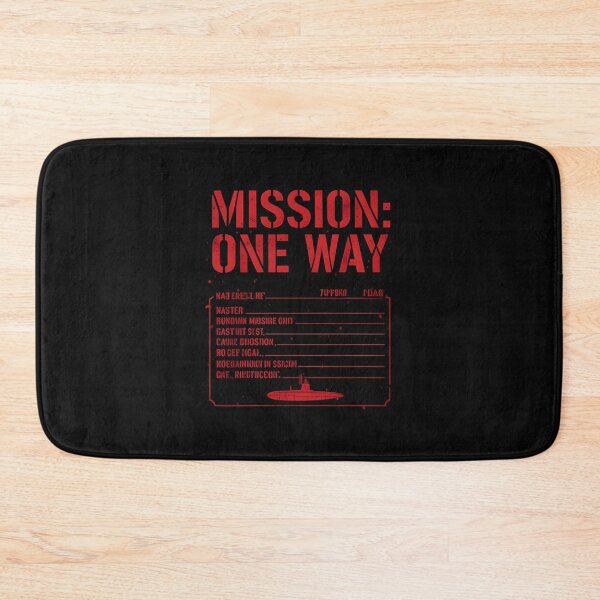 Item preview, Mission One Way – Submarine Sci Fi Horror Typography designed and sold by Uglyandcute.