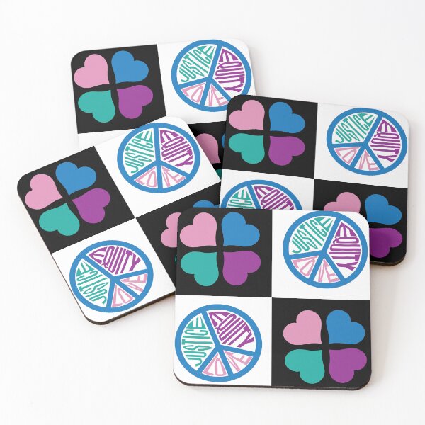 Item preview, Peace Checkers Black White & Jewel Tones designed and sold by Digitalmyth's Designs.
