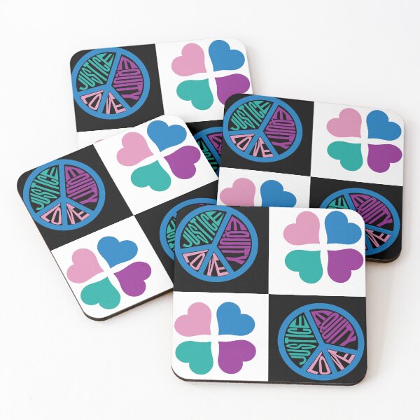 Item preview, Peace Checkers Black White & Jewel Tones designed and sold by Digitalmyth's Designs.