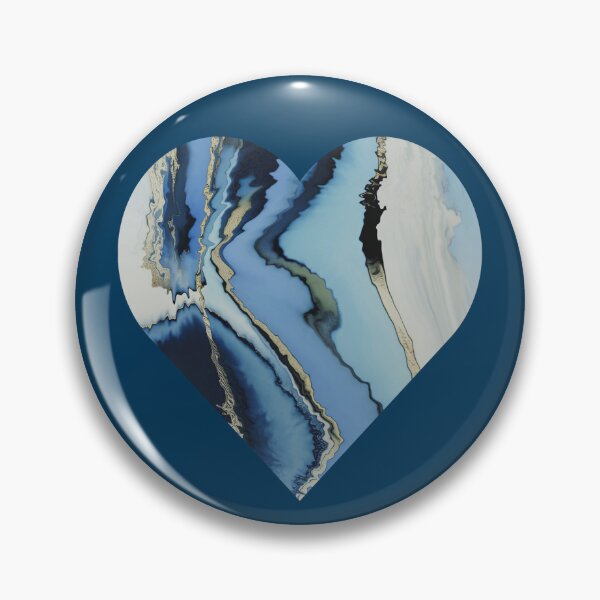 Item preview, Watercolour Blue Gold Ripples designed and sold by KiwiArtistDK.