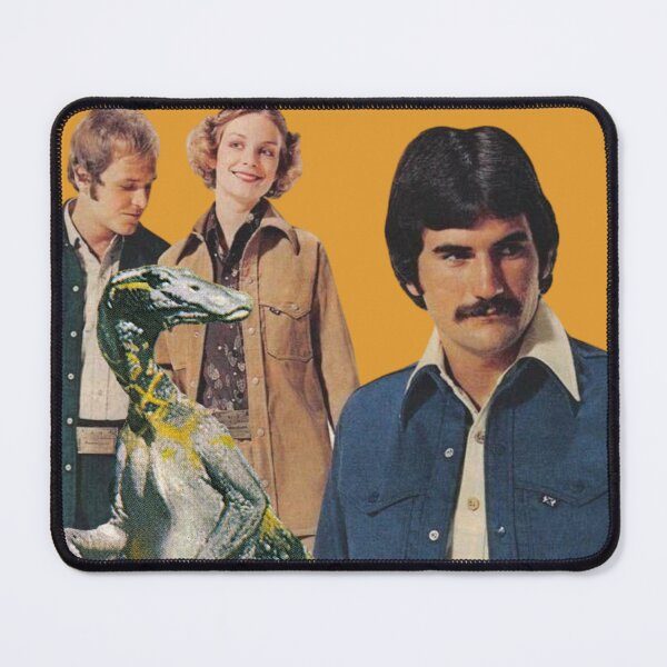 Item preview, Prehistoric Kitsch - The Model - Collage Art 70s Vibe designed and sold by The Sticker Bureau.