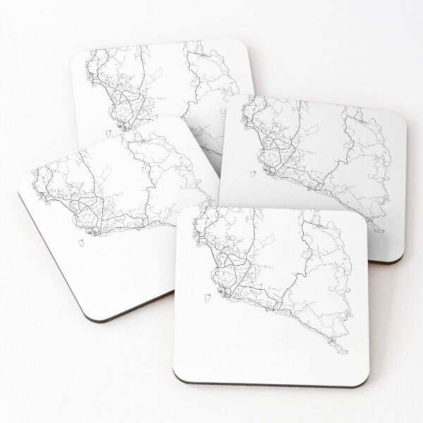 Item preview, Minimalist Map of Koh Phangan | Black & White Line Art designed and sold by rcsmit.