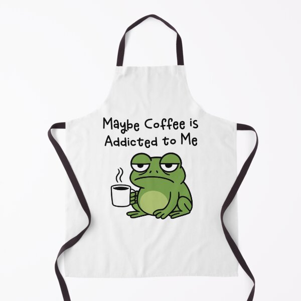 Item preview, Maybe Coffee is Addicted to Me Coffee Lover Caffeine Humor Morning Person Funny Frog Coffee Shop designed and sold by gunaone-design.