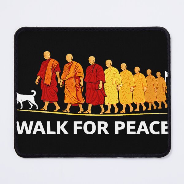 Item preview, Walk For Peace Monks With Aloka Dog Minimalist Zen designed and sold by Kirf.