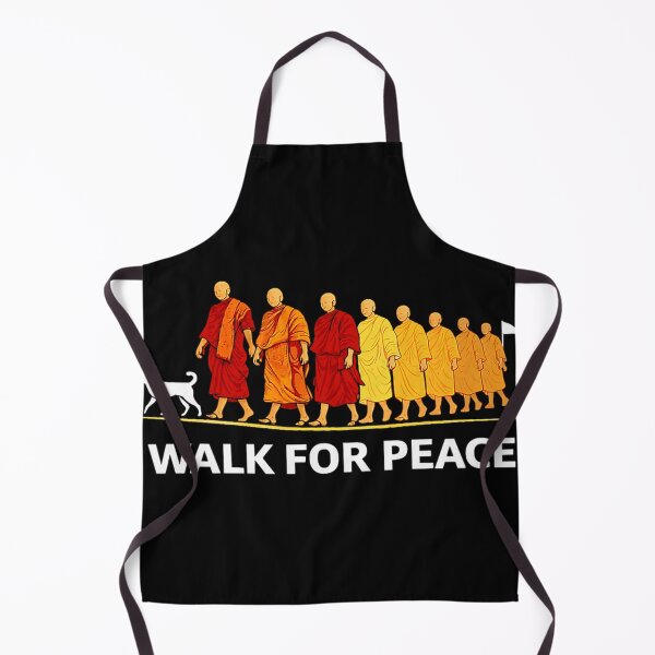 Item preview, Walk For Peace Monks With Aloka Dog Minimalist Zen designed and sold by Kirf.