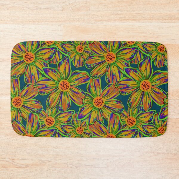 Item preview, Expressive Bold Painterly Florals Tropical Orange Yellow Green  designed and sold by thecolorbirdie.