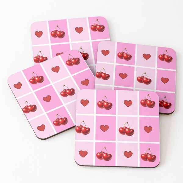 Item preview, Coquette Cherry Heart Checkerboard: Radiant Retro Aesthetic Pattern designed and sold by HopeAndHustle.